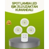 Uzaktan Kumandalı 3 Lü Kablosuz Led Spot Lamba Seti Yapışkanlı Pratik Kullanım