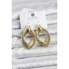 Vintage Gold Renk Pirinç Kadın Küpe