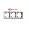 Visage Ambiance Füme 3 Lü Çerçeve - Priz ve Anahtar İçin Uyumlu Çerçeve