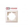 Visage Krem Tekli Çerçeve - Priz ve Anahtar İçin Uyumlu Çerçeve