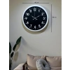 White Pure Contrast 40 Cm Metal Duvar Saati