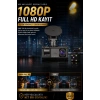 WiFi 1080p 3 Kameralı Araç İçi Kamera LCD Ekranlı Gece Görüşlü G Sensörlü Geniş Açılı