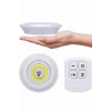 Yapışkanlı 3lü Spot Led Işık Lamba Montajsız Pilli Uzaktan Kumandalı
