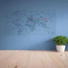 Yazılabilir Dünya Haritası Manyetik Duvar Stickerı 110 x 56 cm