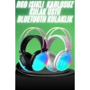 Yeni Nesil Kulak Üstü Kablosuz Uzun Ömürlü RGB Işıklı Bluetooth Kulaklık
