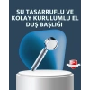 Yüksek Basınçlı 3 Fonksiyonlu Duş Başlığı