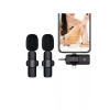 Yüksek Kalite Profesyonel 3 In 1 Kablosuz Taşınabilir Yaka Mikrofonu Youtube Facebook Tiktok