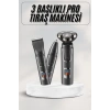 Yüksek Performanslı 3 Başlıklı Profesyonel Şarjlı Islak ve Kuru Kullanıma Uygun