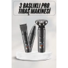Yüksek Performanslı 3 Başlıklı Profesyonel Şarjlı Islak ve Kuru Kullanıma Uygun