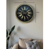 Zentime 40 Cm Eskitme Vintage Duvar Saati