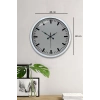 Zentime 40 Cm Metal  Beyaz Modern Duvar Saati