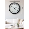 Zentime 60 Cm Siyah Modern Duvar Saati