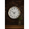 Zentime Arapça Rakamlı Krom 52 Cm Metal Duvar Saati