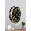 Zentime Black Marble Gold 52 Cm Metal Duvar Saati