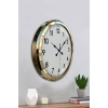 Zentime Gold & White Luxury Classic 52 Cm Metal Duvar Saati