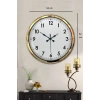 Zentime Gold & White Luxury Classic 52 Cm Metal Duvar Saati
