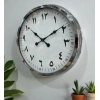 Zentime Krom Arapça Rakamlı 60 Cm Metal Duvar Saati