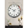 Zentime Krom Şıklık 52 Cm Metal Modern Duvar Saati