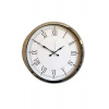 Zentime Roma Zarafeti Krom 52 Cm Metal Duvar Saati
