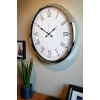 Zentime Roma Zarafeti Krom 52 Cm Metal Duvar Saati