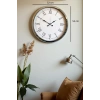 Zentime Roma Zarafeti Krom 52 Cm Metal Duvar Saati