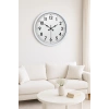 Zentime White Classic 52 Cm Metal Dekoratif Stil Duvar Saati