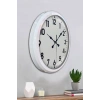Zentime White Classic Modern 52 Cm Metal Duvar Saati