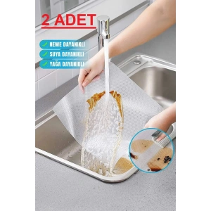 ( 2 ADET ) Çok Amaçlı Pratik Kaydırmaz 45 Cm X 3 Metre Raf Örtüsü (Mutfak-Dolap içi-Buzdolabı )