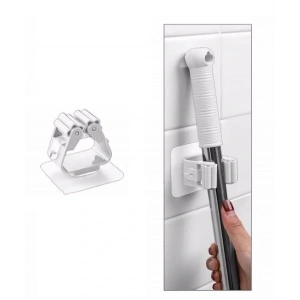 1 Adet Yapışkanlı Pratik Mop Tutucu Beyaz (5047)