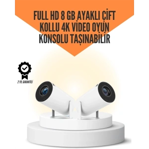 10.000 Oyun Destekli, Çift Kollu 4K Projeksiyon – HDMI, USB, AUX, Ethernet Yok
