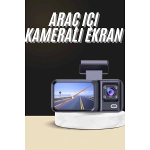 1080p Sürüş Kaydedici 2 İnç Araç Araba Ön İç Arka DVR IPS Ekran