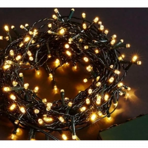 10m 100 Led Boncuk Lamba Gün Işığı Siyah Kablo