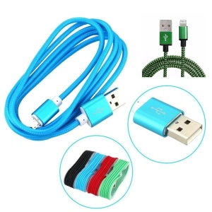 1.5 Metrelik Örgü Şeklinde Apple Iphone Ipad Data Şarj Kablosu (5047)