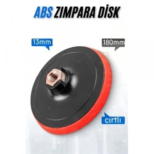 180 mm Cırtlı Zımpara Disk Pasta Cila Sünger Tabanı