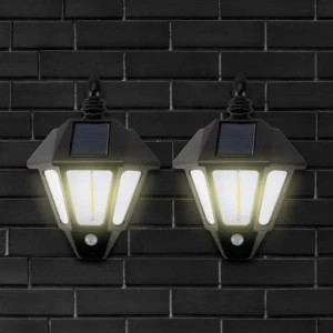 2 Adet  Güneş Enerjili Bahçe Led Ampul Hareket Sensörlü Bahçe Led 3 Modlu (0177)