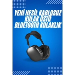 2025 Model Kulak Üstü Kablosuz Bluetooth Kulaklık Gürültü Azalta Uzun Pil