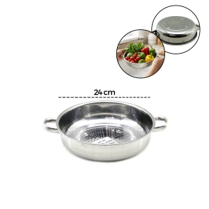 24CM BASIK SÜZEK METAL SÜZGEÇ KULPLU (5047)