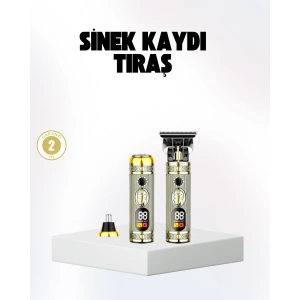 2’si 1 Arada Saç ve Sakal Düzeltici Seti – T lı, 8 Farklı Kılavuz Tarağı