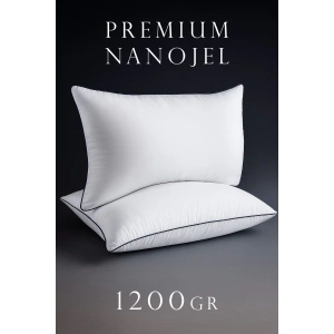 3 Adet 50x70cm Nano Jel Lüks Yastık | 1200gr Anti-alerjik Pamuklu Yastık Seti 3lü