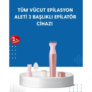 3 Başlıklı Taşınabilir Yüz ve Vücut Tüy Alma Makinesi