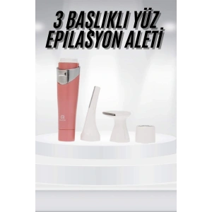3 Başlıklı Yüz Kaş Epilasyon Aleti Değiştirilebilir Başlık Hassas Ciltlere Uygun