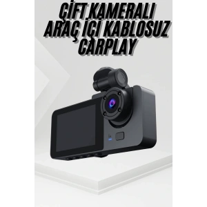 3 Kameralı 2 İnç 1080P Araç İçi Kamera Sürüş Kamerası CarPlay