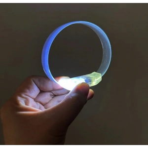 3 Modlu Pilli Led Işıklı Esnek Parti Bilekliği Beyaz Bx40