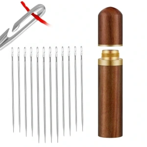 30 Adet İğneli Ahşap Kutulu Dikiş İğne Seti (5047)
