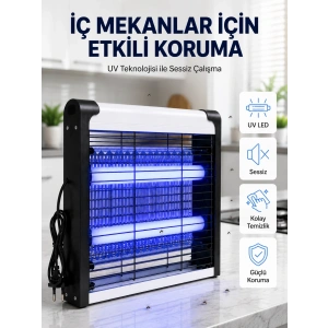 30 m² Etki Alanlı Mavi Işıklı Sinek Öldürücü Cihaz