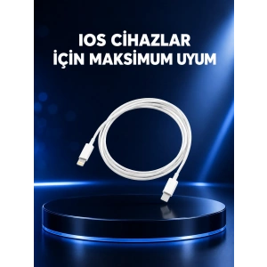 30W Type-C Lightning Hızlı Şarj Kablosu 1.2m iPhone Uyumlu