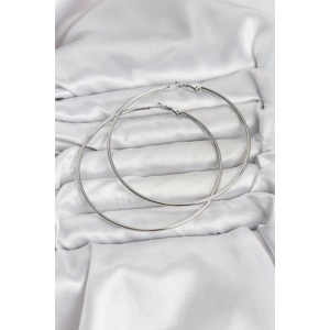 316L Çelik Gümüş Renk 75 mm Halka Küpe