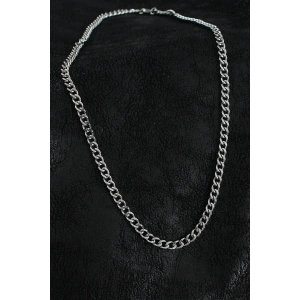 316L Çelik Klasik Zincir Model Gümüş Renk Erkek Kolye