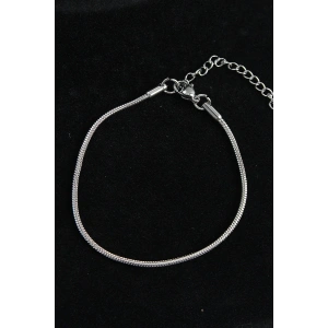 316L Çelik Oval İtalyan Model Gümüş Renk Erkek Bileklik