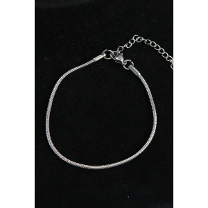 316L Çelik Oval İtalyan Model Gümüş Renk Erkek Bileklik